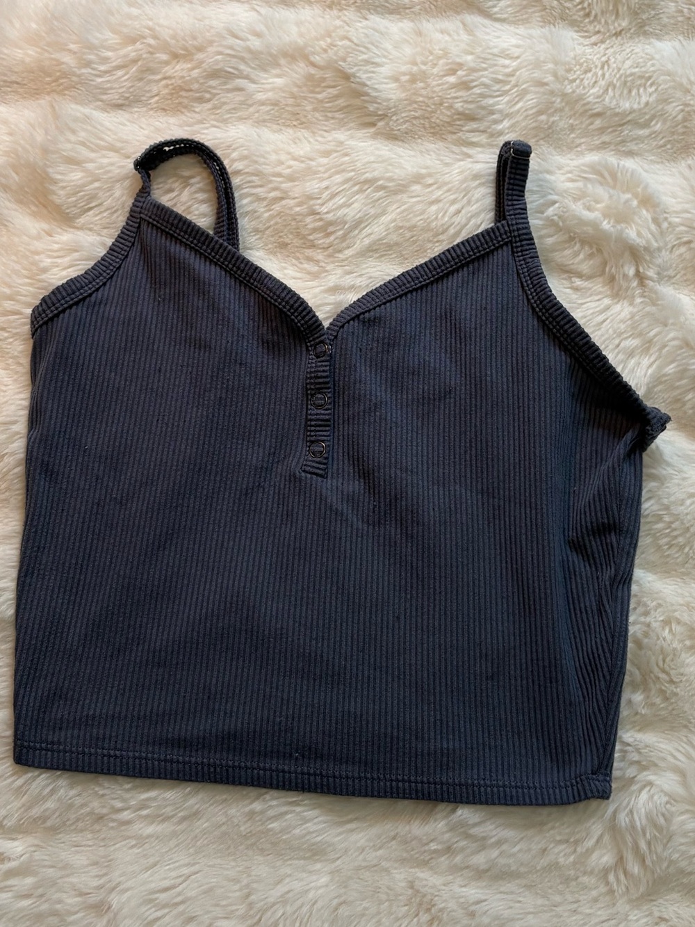 Hollister Blue Ribbed Cami Tank Top